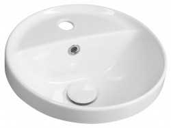 SAPHO - YUVA keramické umývadlo zápustné, Ø 38cm, biela (TU0652)