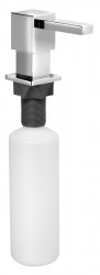 SAPHO - Zápustný dávkovač mydla, hranatý, chróm (SP011)