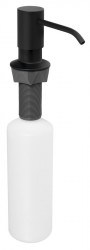 SAPHO - Zápustný dávkovač mydla, okrúhly, čierna mat (SP023B)