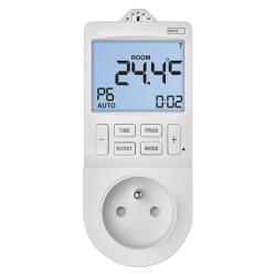 SAPHO - Zásuvkový termostat s funkciou digitálnej spínačovej zásuvky (P5660FR)