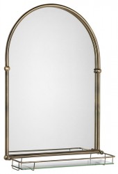 SAPHO - Zrkadlo TIGA s policou 48x67cm, bronz (HZ206)