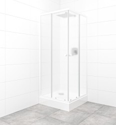 SAT - Set sprchovacieho kúta a vaničky, štvorec 80x80 cm Multi Basic SIKOBKMUQ80CH0 (SIKOBKMUQ80CH0)