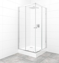 SAT - Set sprchovacieho kúta a vaničky, štvorec 90x90 cm Multi Basic SIKOBKMUQ90CRT (SIKOBKMUQ90CRT)