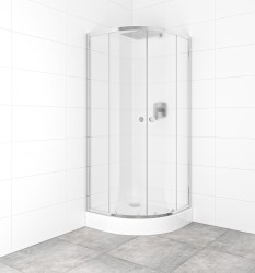 SAT - Set sprchovacieho kúta a vaničky, štvrťkruh 80x80 cm Multi Basic SIKOBKMUS80CRCH (SIKOBKMUS80CRCH)
