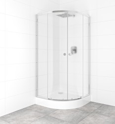 SAT - Set sprchovacieho kúta a vaničky, štvrťkruh 90x90 cm Multi Basic SIKOBKMUS90CRCH (SIKOBKMUS90CRCH)