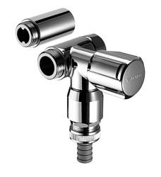 SCHELL - Comfort Vedľajší pripojovací ventil so sp. klapkou a s privzdušnením, chróm (033260699)