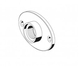 SCHELL - Příslušenství Rozeta pre nezamŕzajúci ventil, matný chróm (699450399)