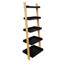 Set poličky a nosníkov Naturel Home čierna/orech mat 53,5x170x40 cm HOMEP5C (HOMEP5C)
