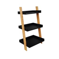 Set poličky a nosníkov Naturel Home čierna/orech mat 53,5x98x40 cm HOMEP3C (HOMEP3C)