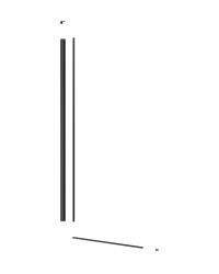 Set pre znížený walk-in výška 100 cm SAT čierna SATWISPROFILC (SATWISPROFILC)