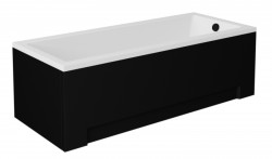 Set vaňových panelov BESCO UNI BLACK - Rozmer vane - 170 × 70 (OLVTER17CBPB)