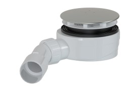 Sifón k sprchovej vaničke SAT Project 90 mm nerez plast SATESLIM90CR (SATESLIM90CR)