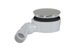 Sifón k sprchovej vaničke SAT Project 90 mm nerez plast SATESLIM90CRS (SATESLIM90CRS)