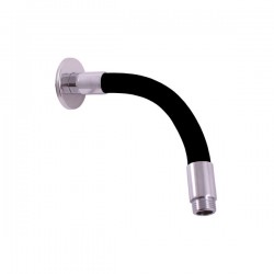 SLEZAK-RAV - Držiak flexibilné bočné pre hlavovú sprchu - čierny, Farba: čierna / chróm, Rozmer: 23 cm (MD0741C)