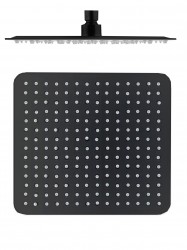 SLEZAK-RAV - Hlavová sprcha hranatá kovová 30x30 cm čierna matná, Farba: čierna matná (KS0004CMAT)