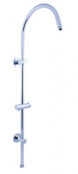 SLEZAK-RAV - RAV - RAV - RAV - Sprchová tyč k batériám s hlavovou a ručnou sprchou, Farba: chróm (MD0554L)