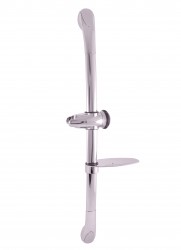 SLEZAK-RAV - Sprchová tyč s posuvným držiakom a mydlovničkou, Farba: chróm (PD0078)