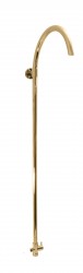 SLEZAK-RAV - Sprchová tyč s prepínačom k batériám s hlavovou a ručnou sprchou - zlato, Farba: zlato (SK0069Z)