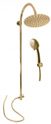 SLEZAK-RAV - Sprchový komplet s hlavovou a ručnou sprchou - zlato, Farba: zlato (SK0071Z)