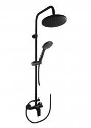 SLEZAK-RAV - Vodovodná batéria sprchová COLORADO s hlavovou a ručnou sprchou čierna matná, Farba: čierna matná, Rozmer: 100 mm (CO182.0/7CMAT)