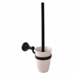 SLEZAK-RAV - WC kefa, miska keramika, čierna matná Kúpeľňový doplnok MORAVA RETRO, Farba: čierna matná (MKA0500CMAT)