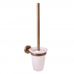 SLEZAK-RAV - WC kefa, miska sklo, stará mosadz (bronz) Kúpeľňový doplnok COLORADO, Farba: stará mosadz (COA0500SM)