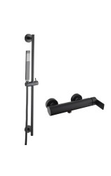 Sprchová batéria SAT B-Way so sprchovacím setom 150 mm čierna SATBSBW268SET (SATBSBW268SET)