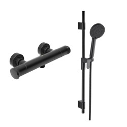 Sprchová baterie SAT Dark se sprchovým setem 150 mm černá matná SATBSDA268CSET1 (SATBSDA268CSET1)