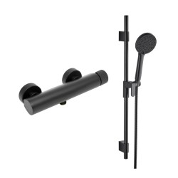 Sprchová baterie SAT Evolution se sprchovým setem 150 mm černá matná SATBSEVO268CSET1 (SATBSEVO268CSET1)