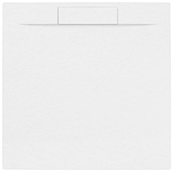 Sprchová vanička čtvercová SAT Fusion 100x100 cm litý mramor Blanco SATFU100100BL (SATFU100100BL)