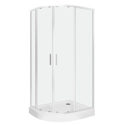 Sprchovací kút 80 x 100 cm Kerra Solid RA 80x100 CHR, ľavý, s vaničkou (5907548124562)