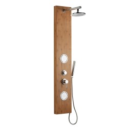 Sprchový panel SIKO Bamboo Shower na stenu s pákovou batériou bambus BAMBOOSHOWER (BAMBOOSHOWER)