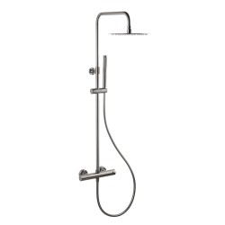 Sprchový systém SAT Aurum s termostatickou batériou brúsený gun metal SATSSTKAURBGM (SATSSTKAURBGM)