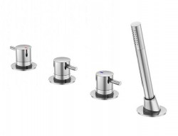 STEINBERG - 100 Batéria na okraj vane, 4-otvorová inštalácia, chróm (100 2480)