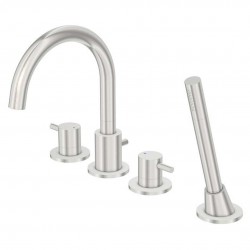 STEINBERG - 100 Batéria na okraj vane, 4-otvorová inštalácia, kefovaný nikel (100 2400 BN)