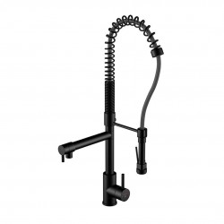 STEINBERG - 100 Drezová batéria s flexibilným ramenom a spŕškou, matná čierna (100 1480 S)