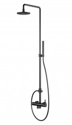 STEINBERG - 100 Sprchový set s batériou, priemer 20 cm, matná čierna (100 2760 S)