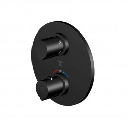 STEINBERG - 100 Termostatická batéria pod omietku, na 3 spotrebiče, matná čierna (100 4123 3 S)