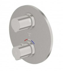 STEINBERG - 100 Termostatická batéria pod omietku pre 2 spotrebiče, kefovaný nikel (100 4133 3 BN)