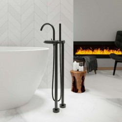 STEINBERG - 100 Vaňová batéria do podlahy, matná čierna (100 1162 S)