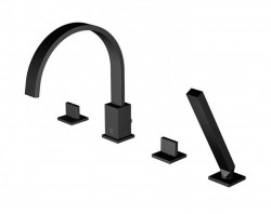 STEINBERG - 135 Batéria na okraj vane, 4-otvorová inštalácia, matná čierna (135 2402 S)