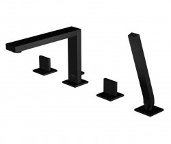 STEINBERG - 160 Batéria na okraj vane, 4-otvorová inštalácia, matná čierna (160 2402 S)