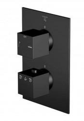 STEINBERG - 160 Termostatická batéria pod omietku pre 2 spotrebiče, matná čierna (160 4133 3 S)