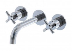 STEINBERG - 250 Umývadlová batéria pod omietku, 3-otvorová inštalácia, s telesom, chróm (250 1902)