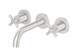 STEINBERG - 250 Umývadlová batéria pod omietku, 3-otvorová inštalácia, s telesom, kefovaný nikel (250 1902 BN)