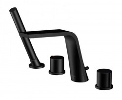 STEINBERG - 260 Batéria na okraj vane, 4-otvorová inštalácia, matná čierna (260 2400 S)