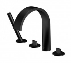 STEINBERG - 280 Batéria na okraj vane, 4-otvorová inštalácia, matná čierna (280 2400 S)