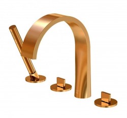 STEINBERG - 280 Batéria na okraj vane, 4-otvorová inštalácia, ružové zlato (280 2400 RG)