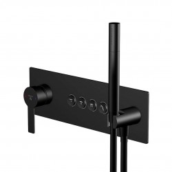 STEINBERG - 390 Batéria pod omietku na 4 spotrebiče, s telesom, matná čierna (390 2242 2 S)