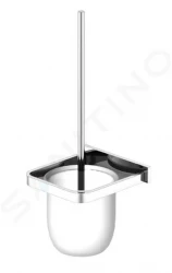 STEINBERG - 450 WC kefa nástenná s držiakom, biele sklo/chróm (450 2901)